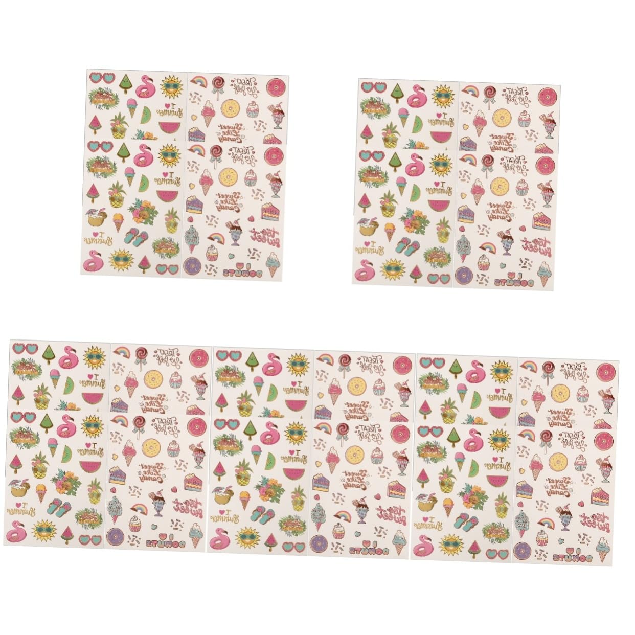 20 feuilles de stickers pour corps hawaïens imperméables et longue tenue