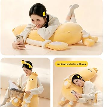 Okya Hugging Pillow, Eggplant Mango King Hugging Pillow, Mango Throw Pillows With Bluetooth Recording and Heating, EggplantDoll Sleeping Pillow Doll for Adults (Standard-A,120CM)