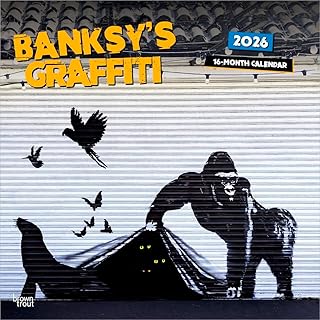 バンクシー 2026年 カレンダー / ブラウントラウト 輸入版 壁掛け 30.5 x 61 cm (Banksys Graffiti Calendar)