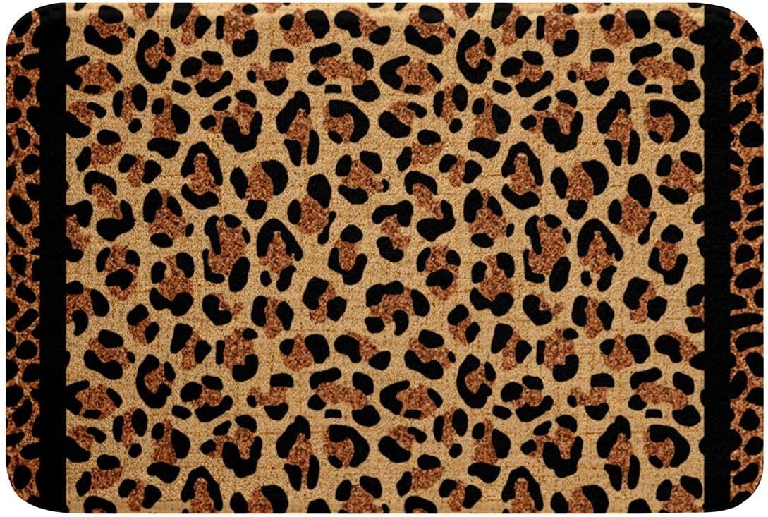 Feelyou Kids Boys Girls Sparkle Cheetah Bathroom Rugs