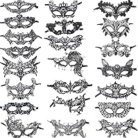 Vista 1 de TIHOOD 44 máscaras de encaje venecianas para Halloween, máscara de encaje sexy para Halloween, fiesta de carnaval, fiesta de disfraces