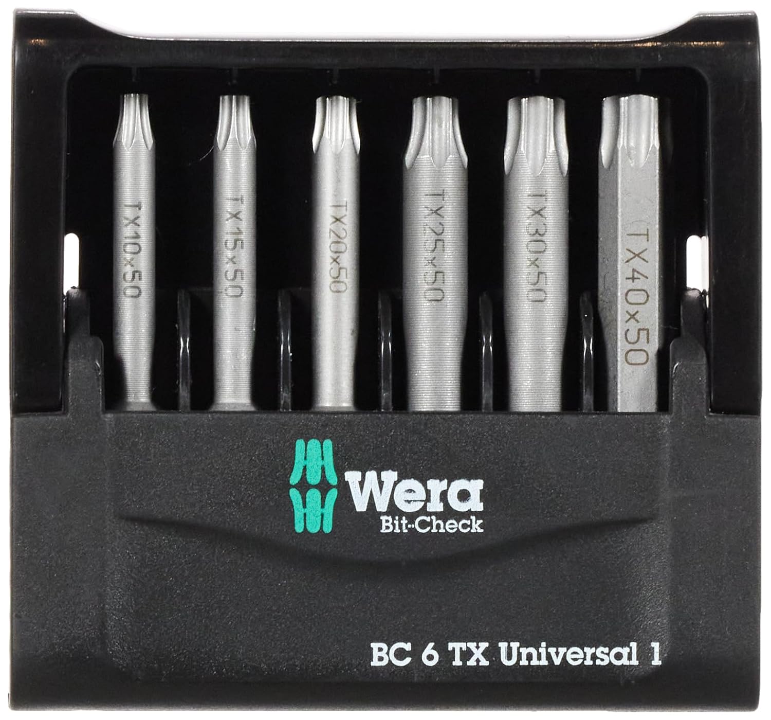 WERA 05056472001 Bit-Check 6 TX Universal 1, 6 Pieces