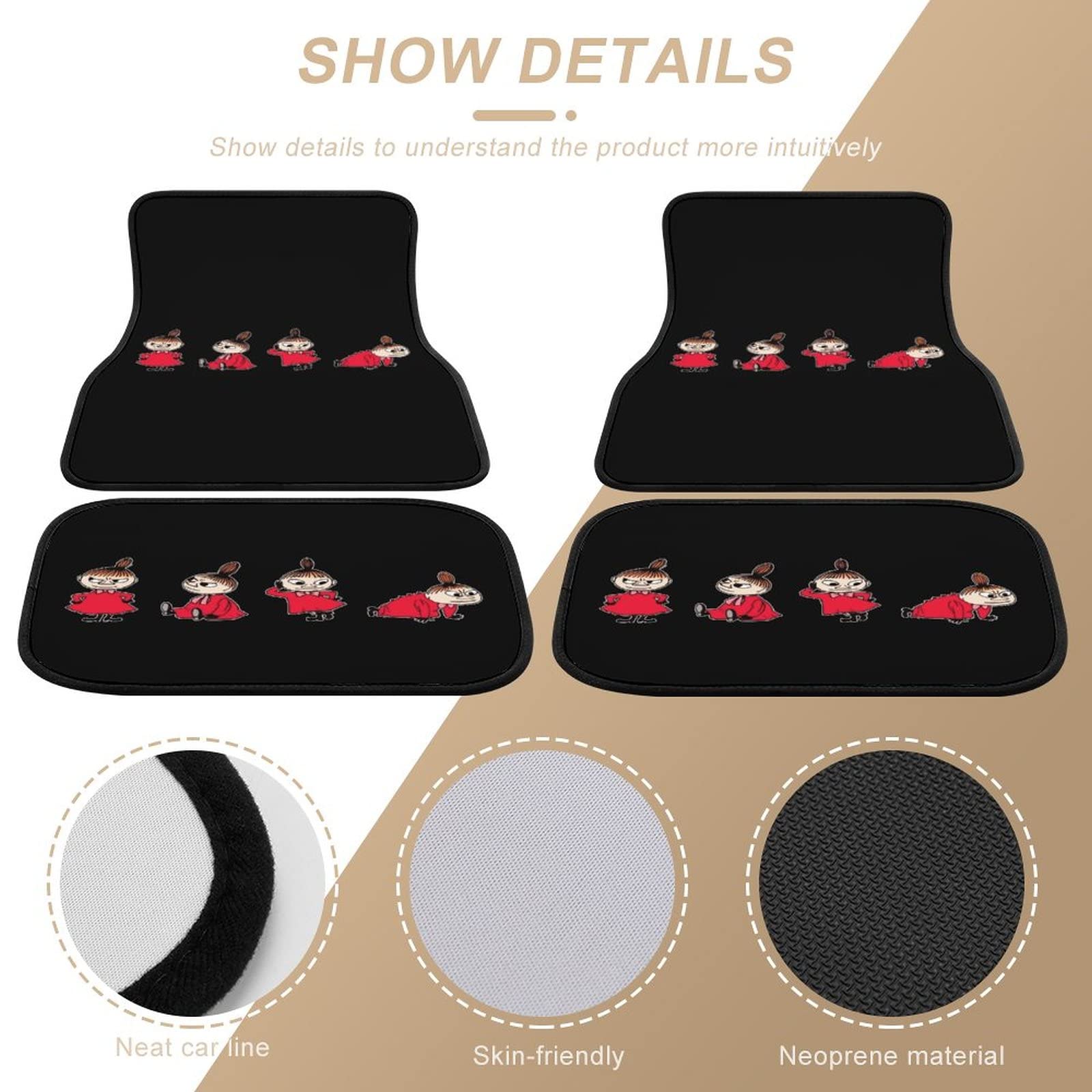 Amazon.co.jp: MMKING Moomin Little Mi Car Floor Mat, 4-Piece Set Amazon.co.jp: MMKING Moomin Little Mi Car Floor Mat, 4-Piece Set