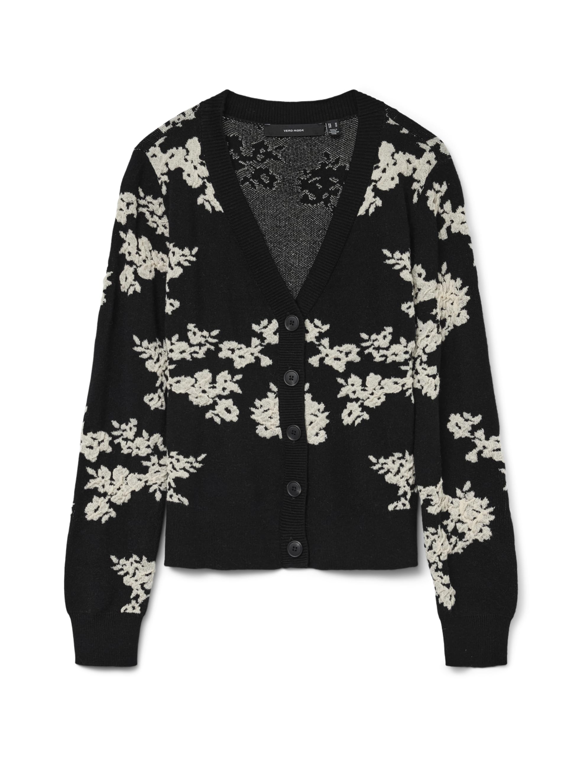 VERO MODA Vmnancy LS V-Neck Cardigan Boo, Black, S