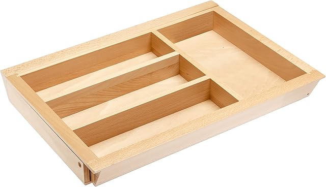 GTV - CUSTOMI drawer insert for kitchen drawers / useful cutlery tray for kitchens - cutlery tray for drawers / for drawer width 400-600 mm and drawer depth 450 mm, for AXIS/MB