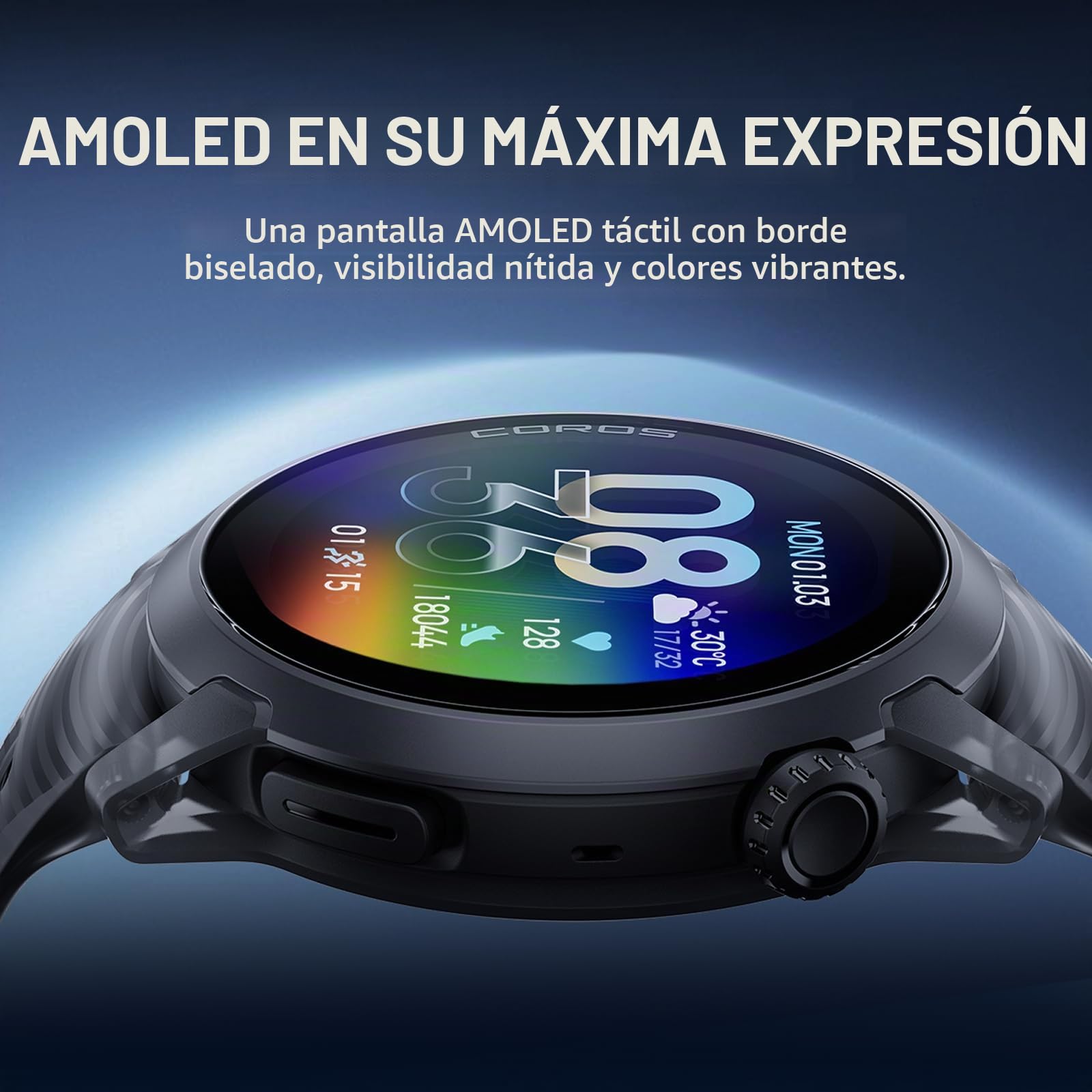 COROS Pace 4 Reloj GPS Deportivo Ultraligero -Cristal Negro, Aluminio | Pantalla táctil AMOLED de 1,2", 19 días de uso diario, control por voz, herramientas de entrenamiento avanzadas, GPS preciso