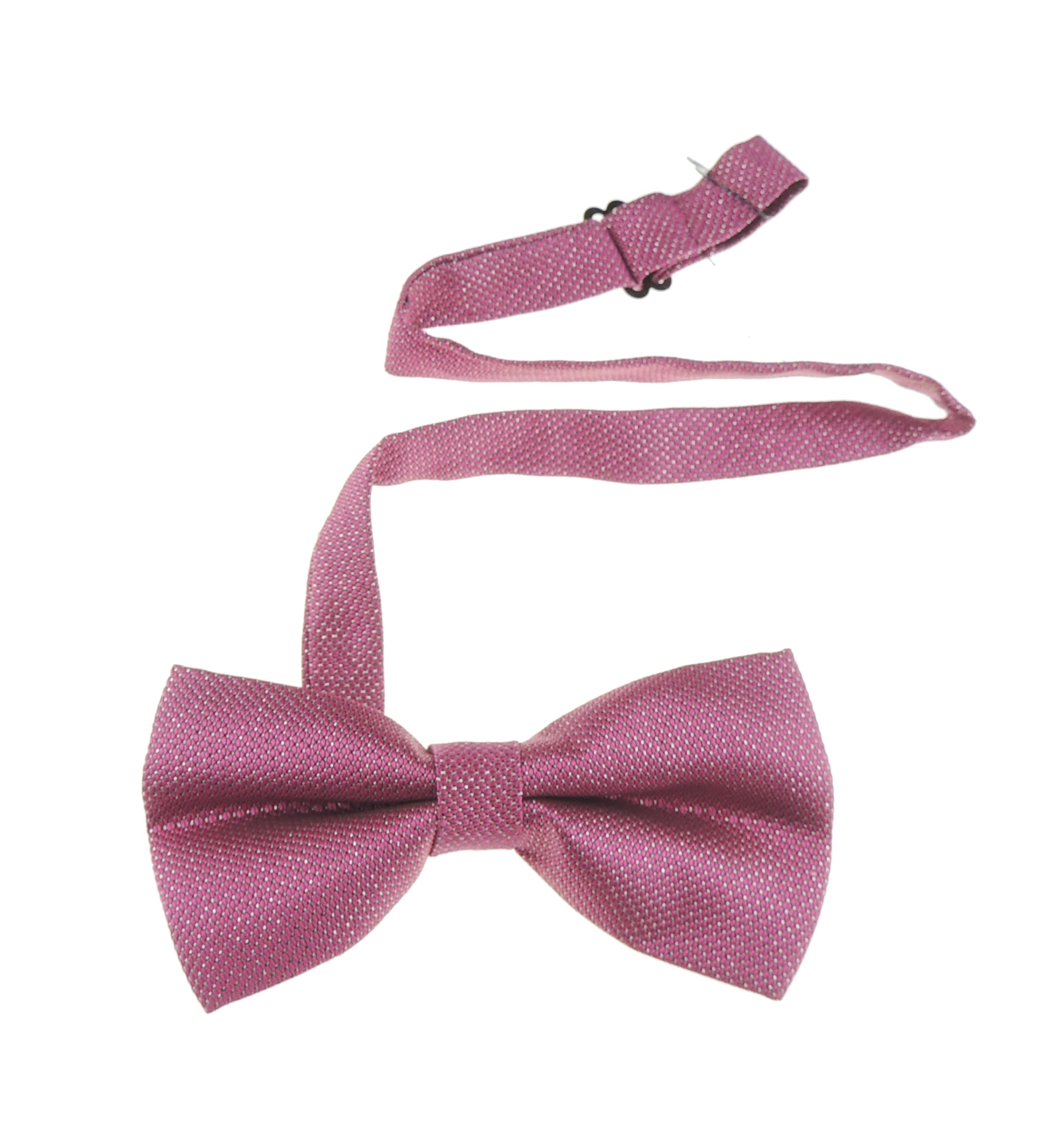 Glamour Girlz Mens Sparkly Pre Tied Formal Groom Groomsmen Wedding Best Party Prom Gala Prom Dinner Jacket DJ Dickie Tuxedo Butterfly Solid Plain Bow Tie Bowtie Dark Pink