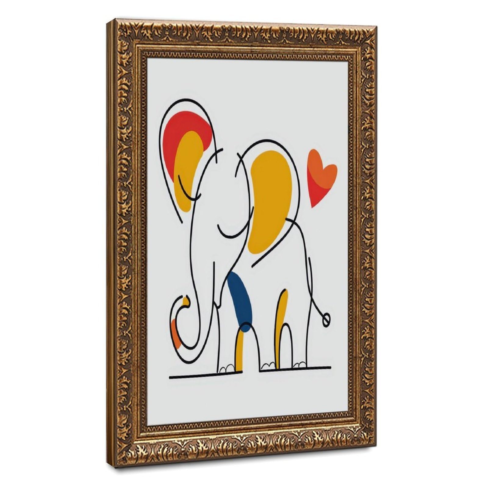 Bareronor Abstract Elephant Poster Canvas Poster Bedroom Decor Landscape Office Room Decor Gift 24" L X 36" W