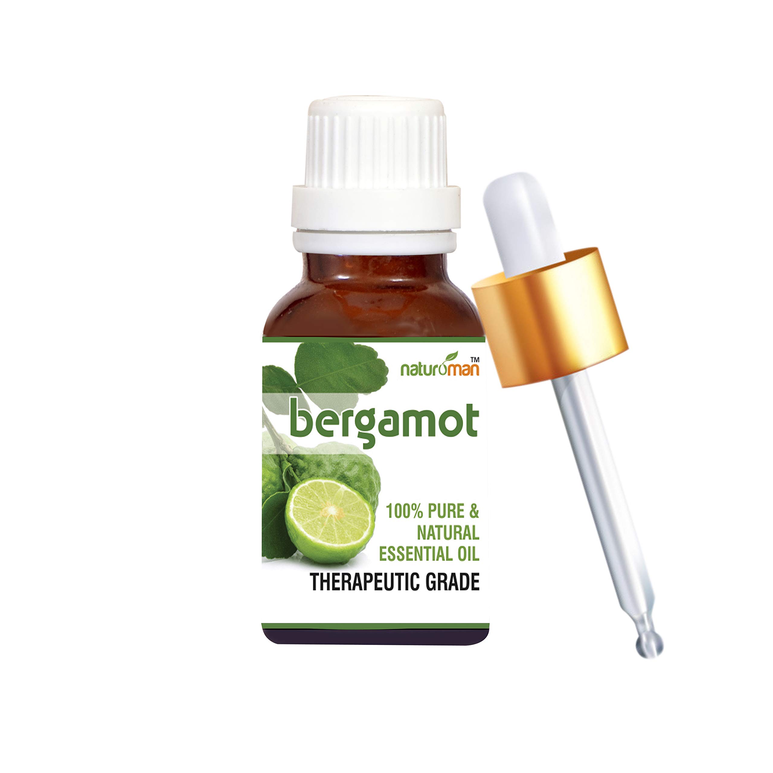 Bergamot Pure and Normal Natural Essential Oil Therapeutic Grade for Diabetes, Analgesic, Stomachic, Relieve Depression, 15 ml