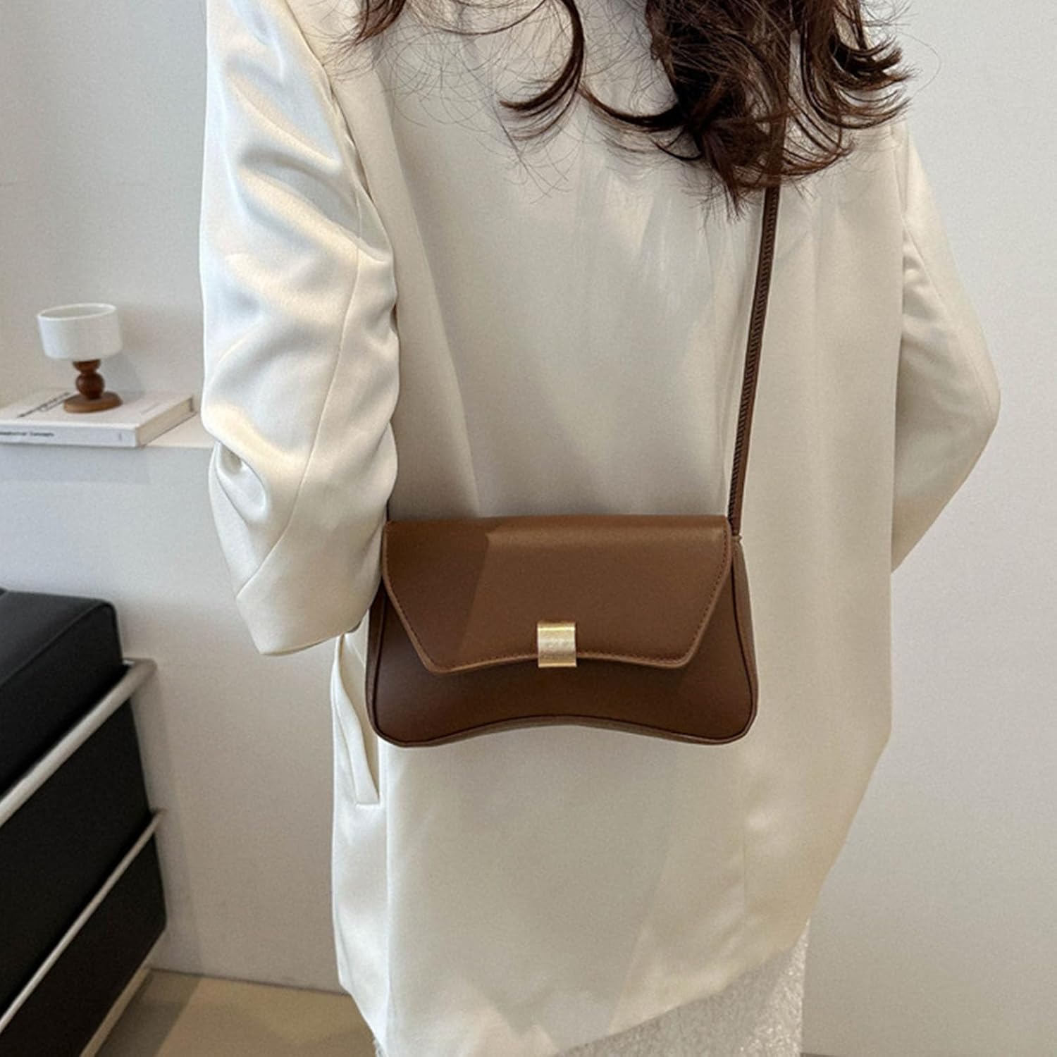 Stylish Crossbody Bag with Adjustable Strap Candy Color Shoulder Bags PU Leather Underarm Purse for Everyday Use - Image 7