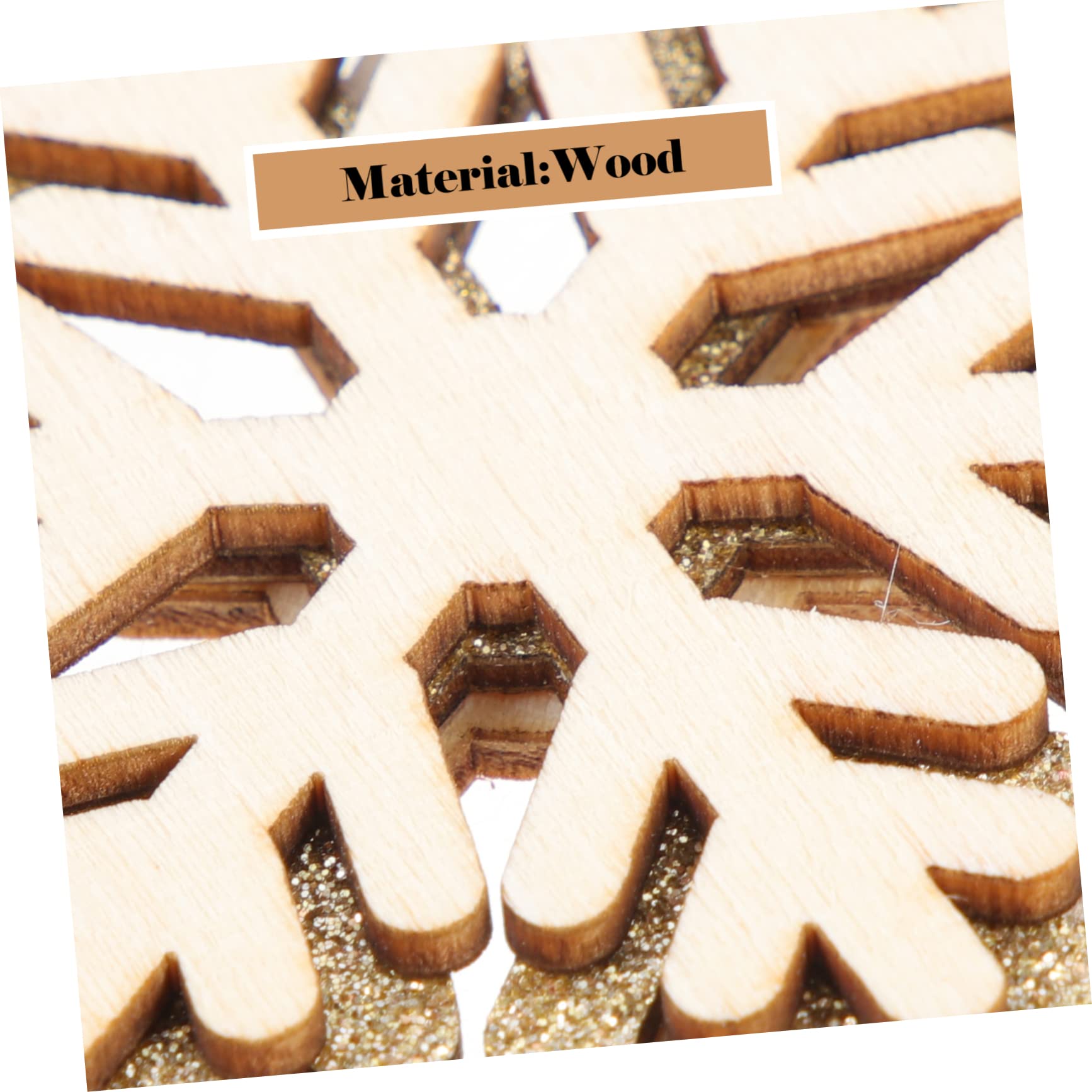 Cabilock 4 Set Decorazioni In Legno Per Albero Di Natale Con Neve Fiocchi Di Neve Pupazzo Di Neve Gnomi Gonfiabili Scena Ghiacciata Ghirlanda Festone Del Coperchio 6 pezzi * 4