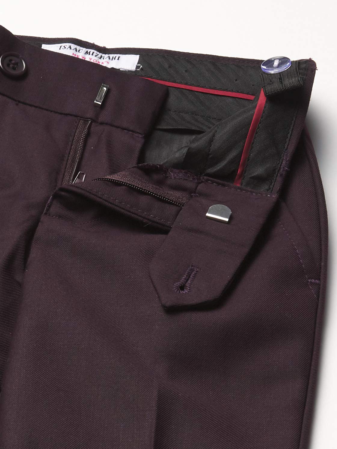Isaac Mizrahi Pantalones de vestir sólidos ajustados para niños