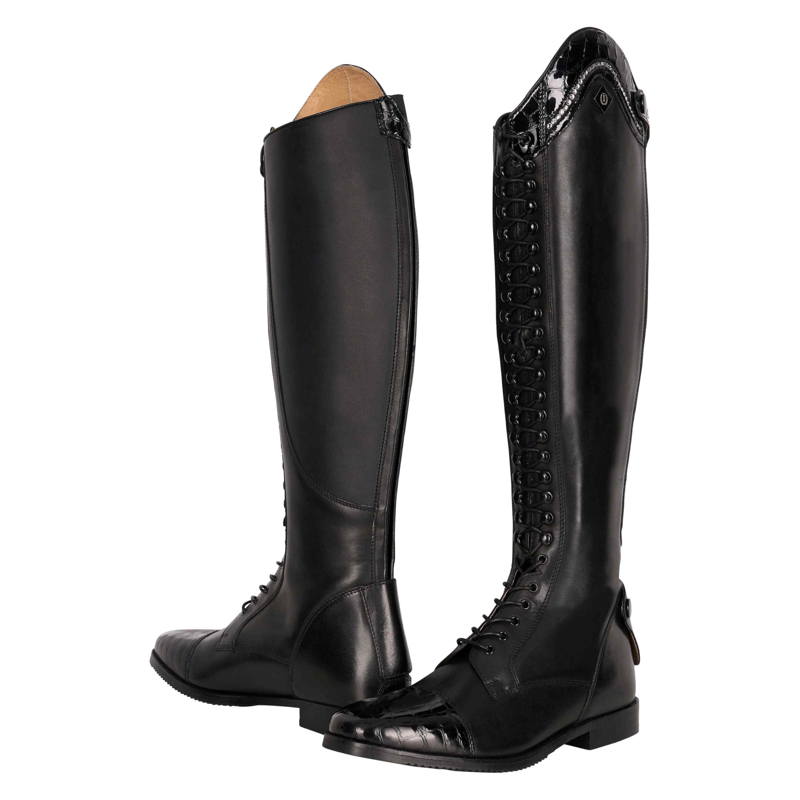 Imperial Riding Reitstiefel IRH Olania Dressage, Dressurstiefel aus Leder mit Schnürung und Reißverschluss, Normal/Normal