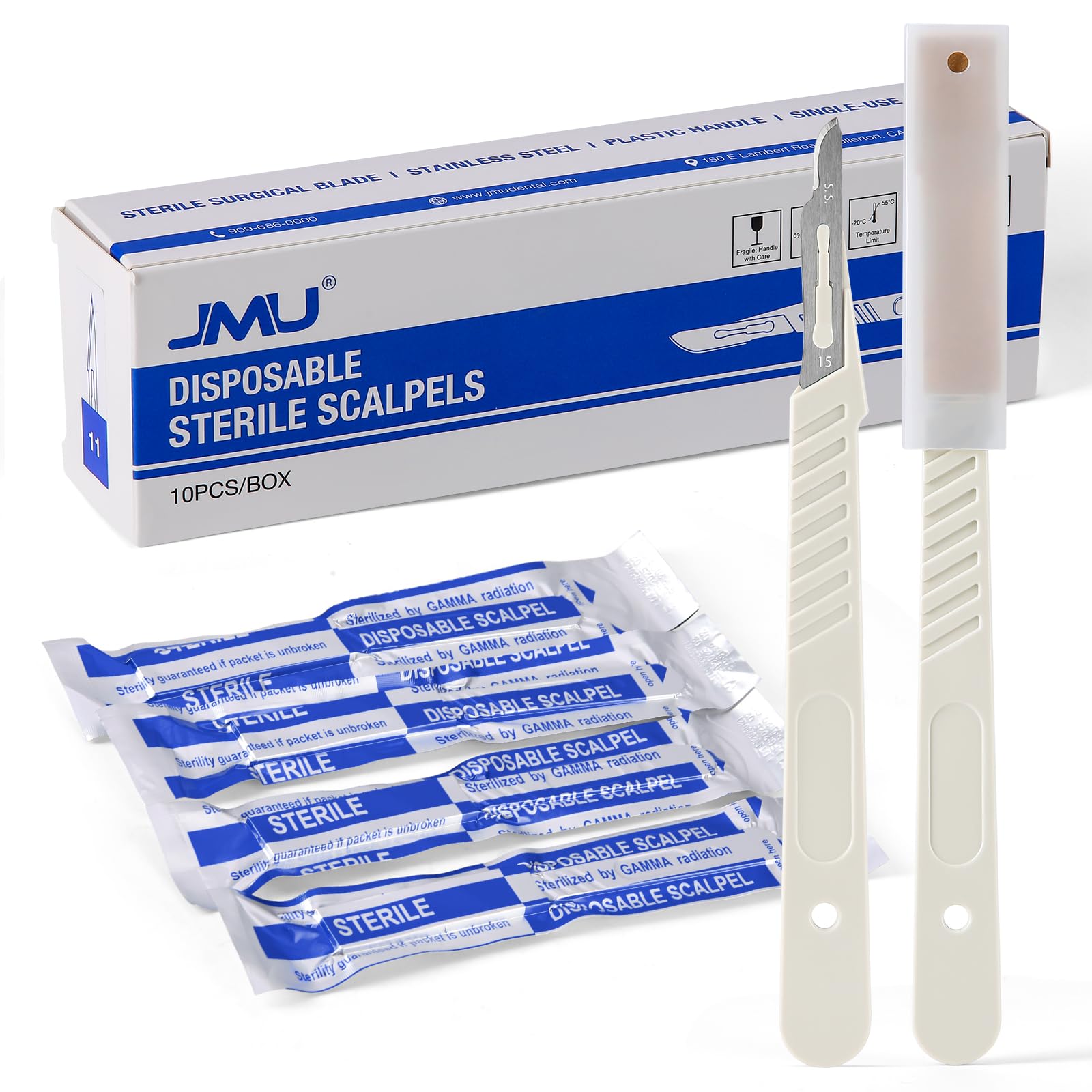 JMU Disposable Sterile Scalpel Blades, #15 Stainless Steel Surgical Blades — Amazon image 14