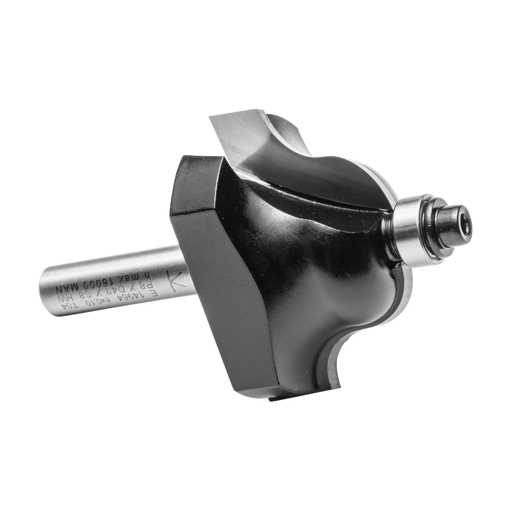 ENT 14964 Frez rzymski w wegliku, trzpien (S) 8 mm, srednica (D) 43 mm, NL 25 mm, R 8 mm, SL 32 mm, z lozyskiem kulkowym