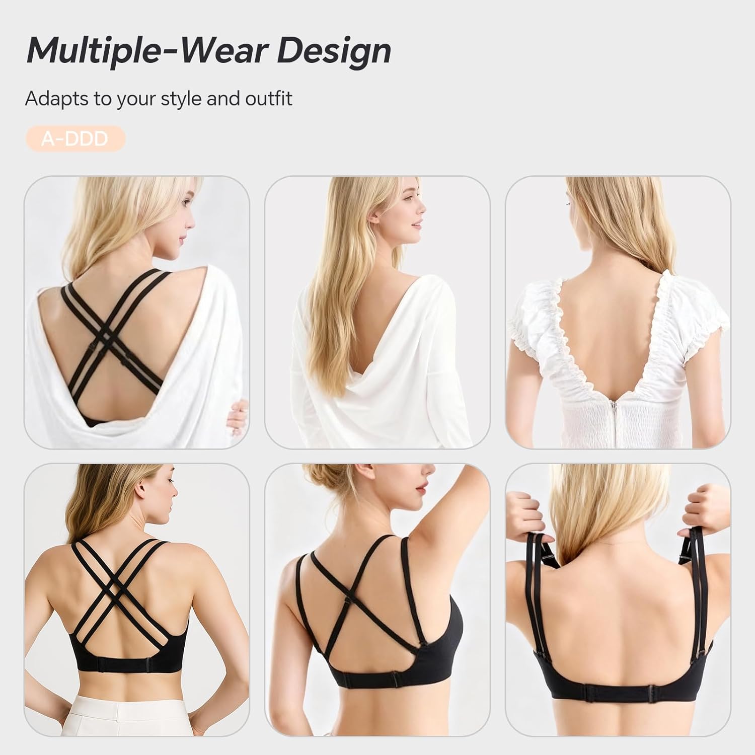 UIMERO Bras for Women No Underwire Supportive Push Up Sports Jelly Bras Comfort Full Coverage Everyday Seamless T Shirt Bras - Image 5