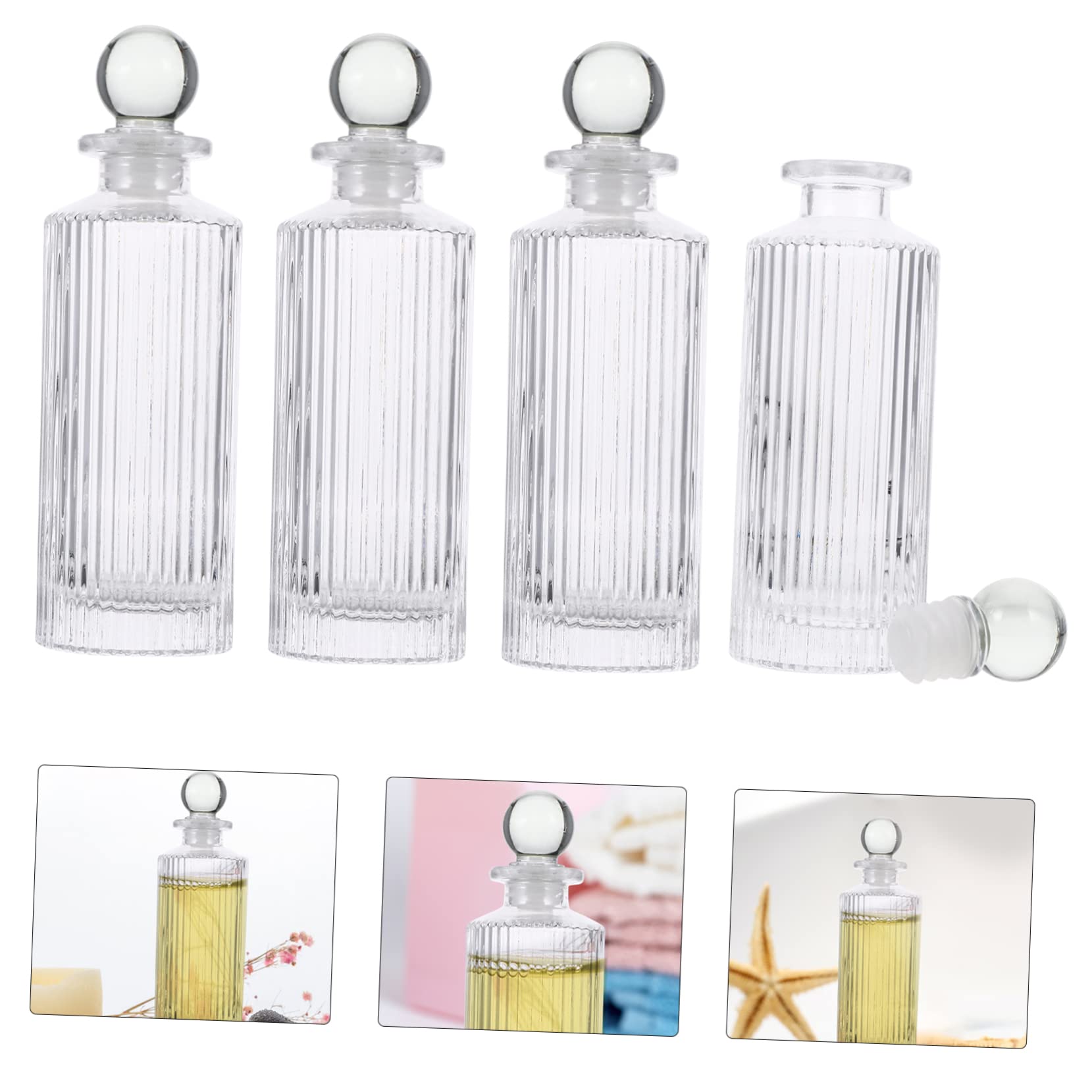 Alipis Diffusore di Profumo Ricaricabile Vetro di qualità Contenitore per Aromaterapia per Casa e Ufficio per Oli Essenziali e Diffusori di Fragranze
