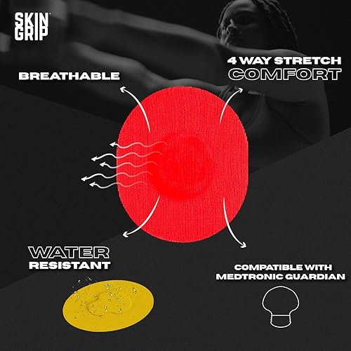 Vista 75 de SKIN Grip Medtronic Guardian, Freestyle Libre, parches adhesivos Enlite. Parches CGM precortados. Protección de monitor de glucosa constante. Cinta