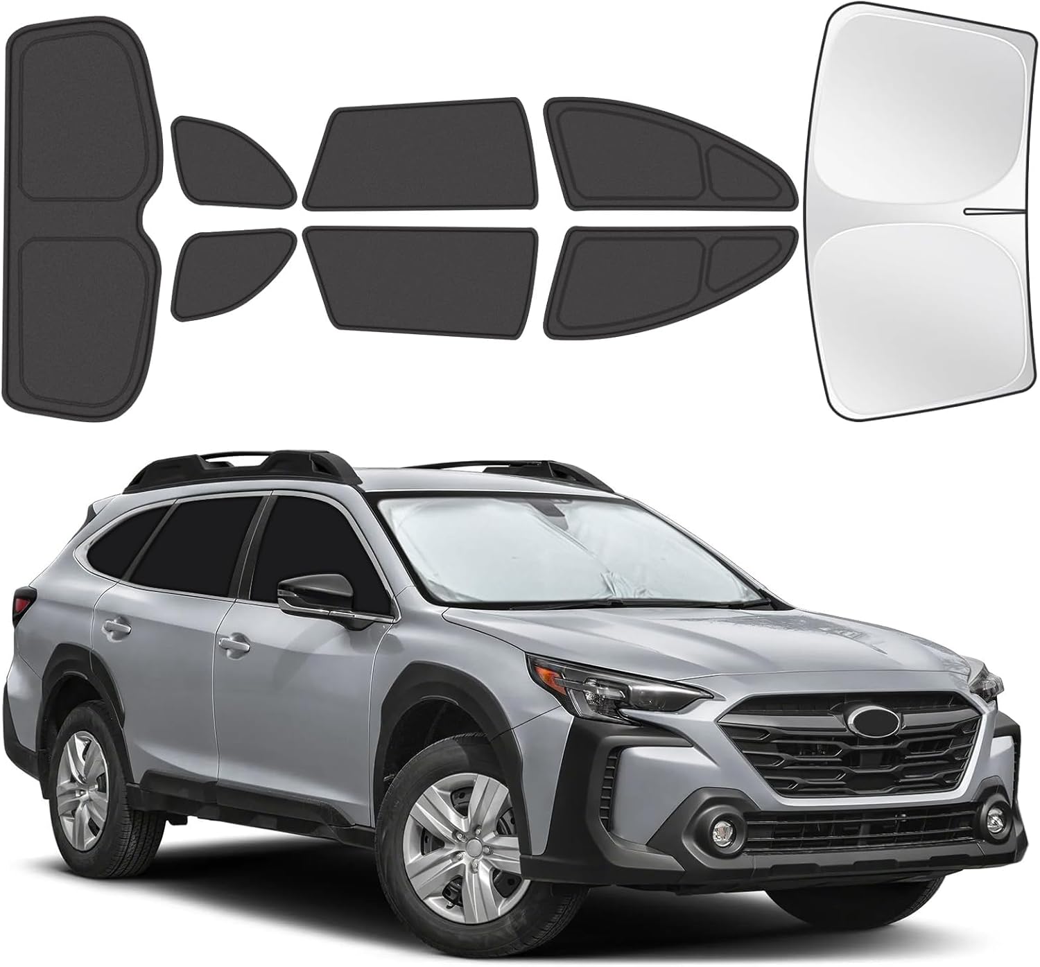 Car Window Shades for Subaru Outback 2020-2025, 8pcs Privacy Sun Shade Set for Front Windshield Side and Rear Windows, Full Window Covers Keeps Vehicle Cool for Camping Napping