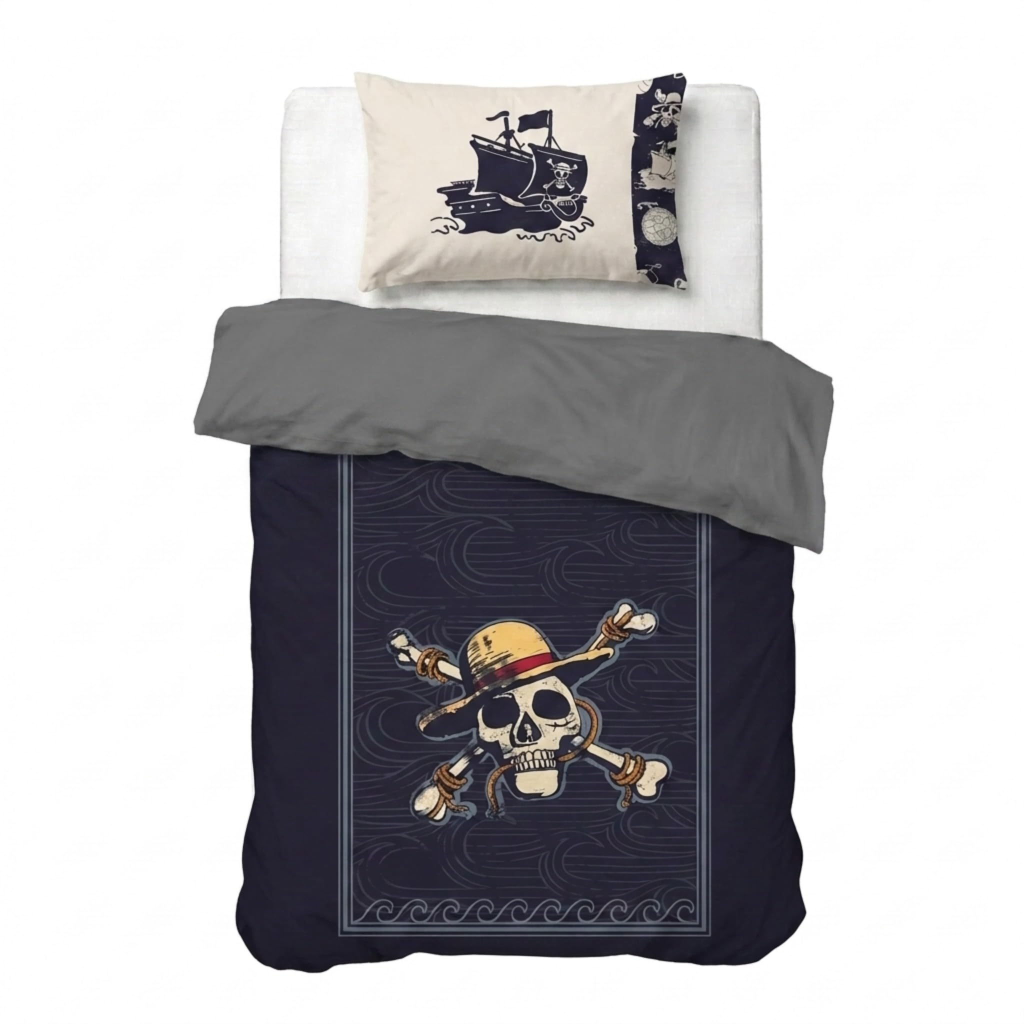 Jay Franco Children's Netflix One Piece Single Duvet Cover Set – 100% Cotton Super Soft Bedding with Pillowcase, Official Licensed Product, Blue, 2 Piece Set — image 1