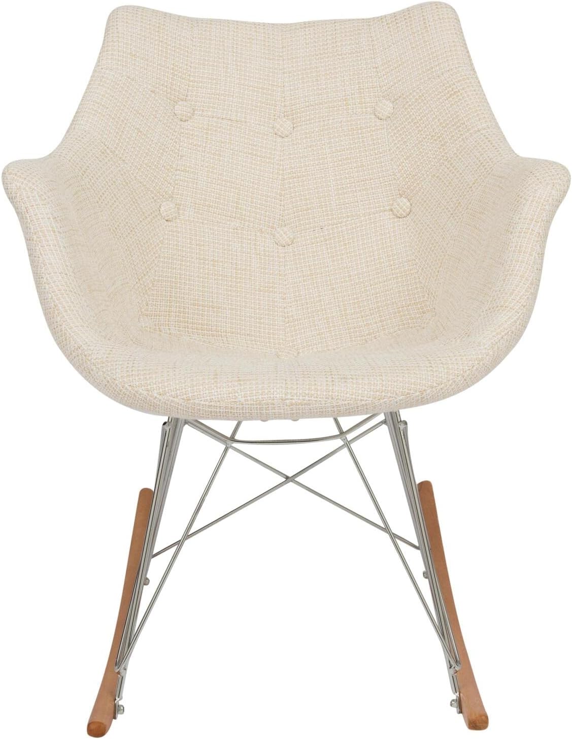 HomeStock Kids Rocking Chair - Fabric Eiffel Design, Comfortable Child Size Seating for Nursery & Playroom