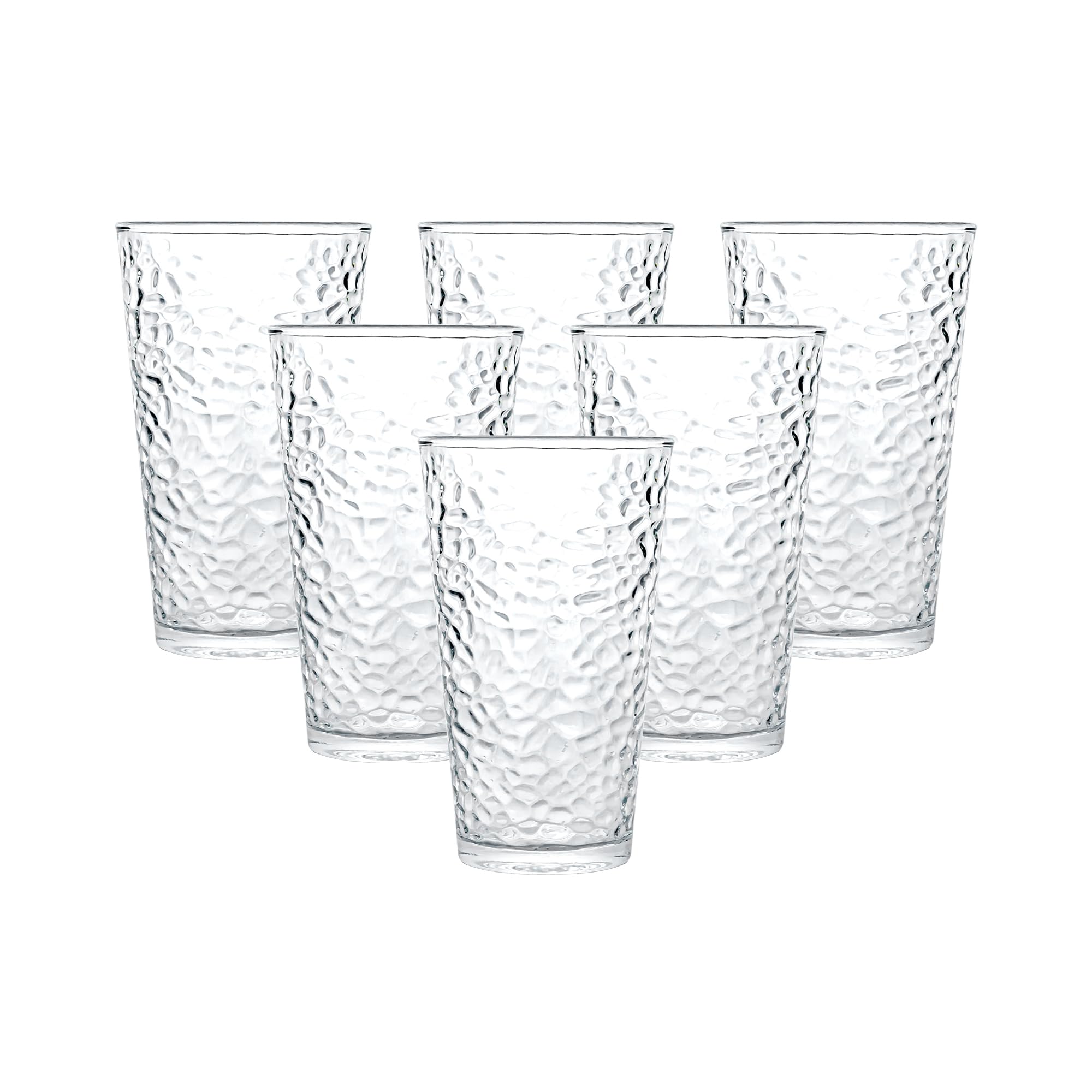 simpa Lucente Hammer Patten Water Dinking Glasses 335ml Set of 6