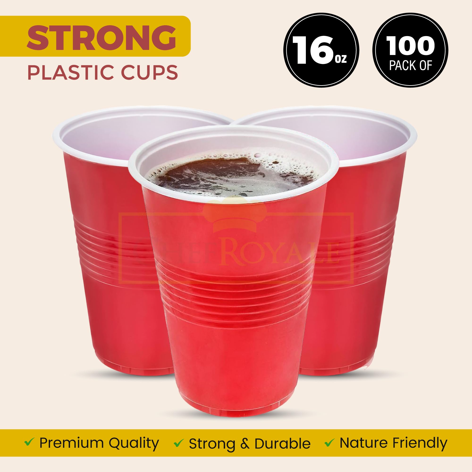 CHEF ROYALE Bicchieri di plastica blu usa e getta, riutilizzabili e riciclabili, senza BPA, ecologici, per Halloween, Pasqua, Natale, compleanni, matrimoni (100 pezzi), BC7934