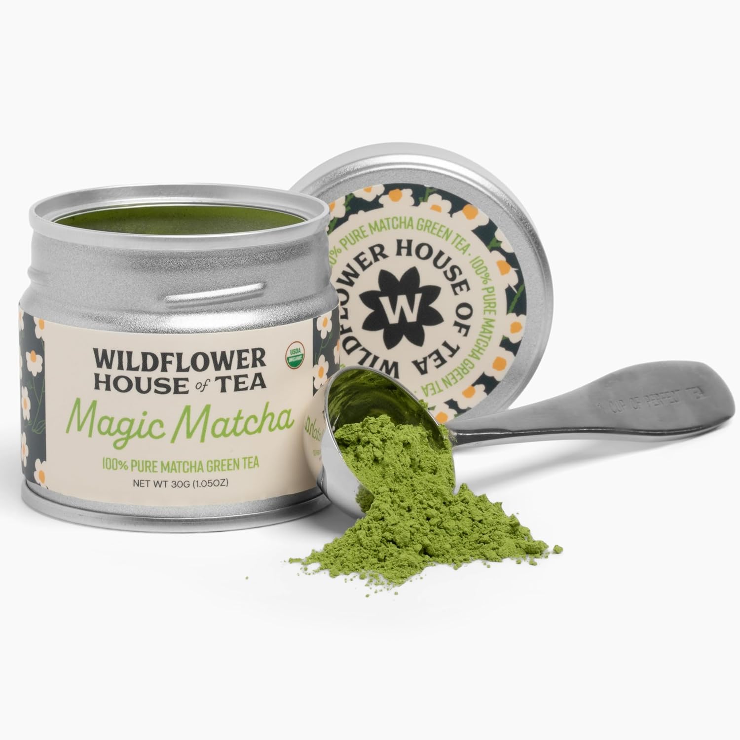 Magic Matcha – Authentic Japanese Matcha Green Tea Powder | Organic, Ceremonial Grade, First Harvest, Stone-Ground | Vegan, Gluten-Free, Sugar-Free | 30g Tin