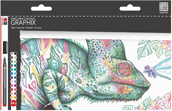 Marabu Creative Graphix Fineliner Pen, Hypnotize Set of 24 0146900000103