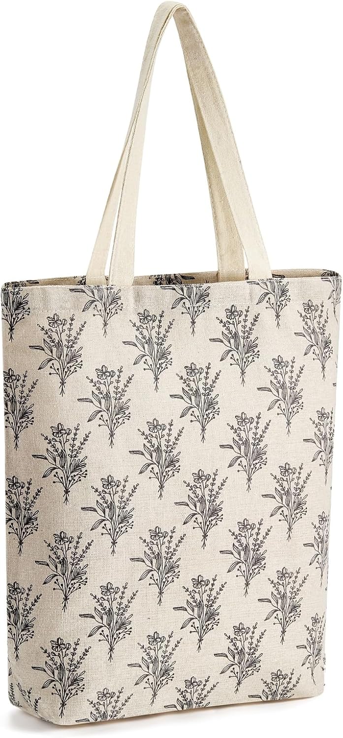 Juvale Canvas Tote Bag Set - Durable Polycotton Fabric Grocery Bag - Foldable Reusable Sacks With Handles - Farmers Market Tote & Small Shopping Carryall - Small, 15 x 16.5 in, Pack Of 3, Multi-Color - Image 5