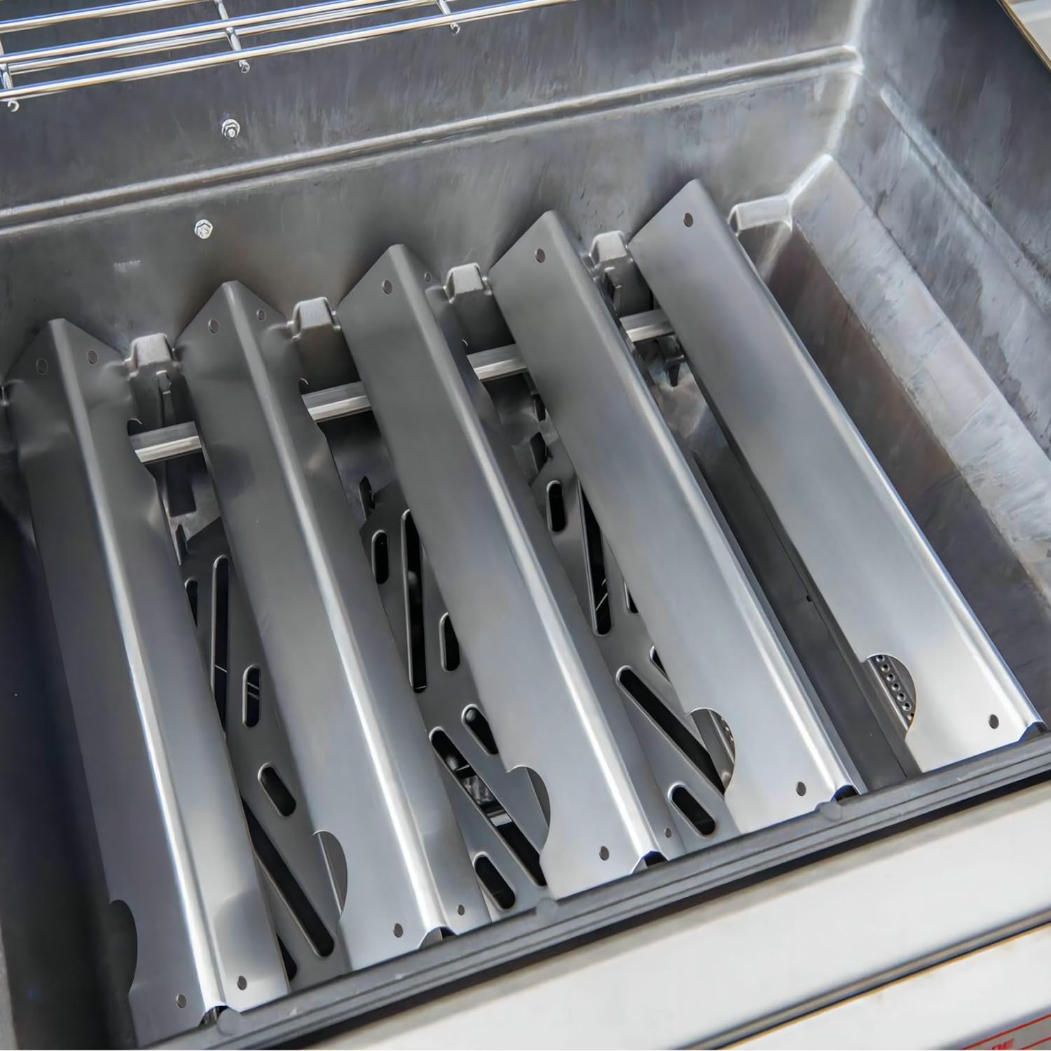 Barres Aromatisantes Et Déflecteurs De Chaleur Pour Weber Genesis II/LX 300 – Acier Inoxydable – Lot De 5 Barres + 3 Déflecteurs - 8