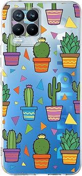 PrintiFy Realme 8 Pro ile Uyumlu 1mm Slim Fit Water Color 4 Bask l   effaf K l f