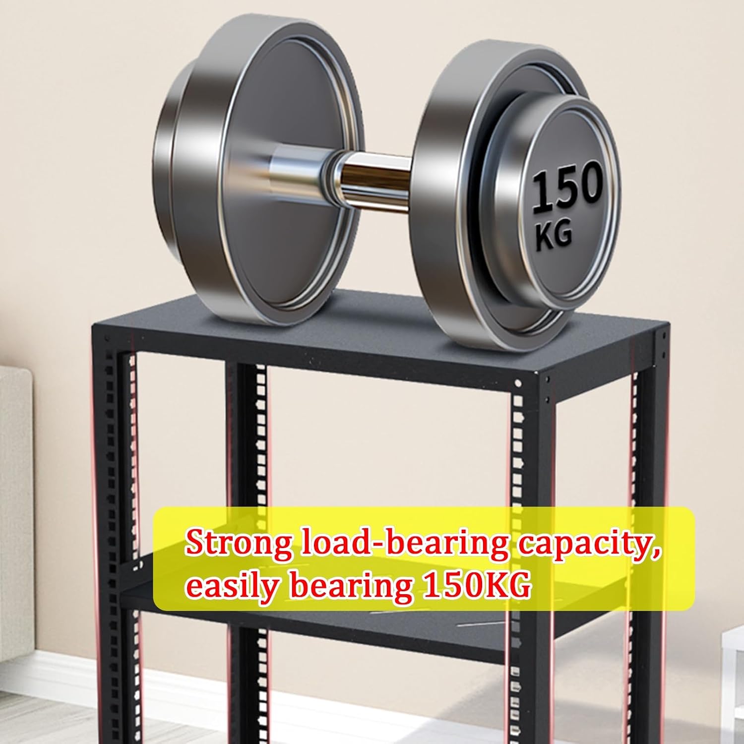 Audio Rack, Adjustable Media Stand with Shelves, Cold Rolled Steel Stereo TV Stand, Suitable for Home/Office/Theater/Amplifier/Player(20x14.9/51x37.9cm)