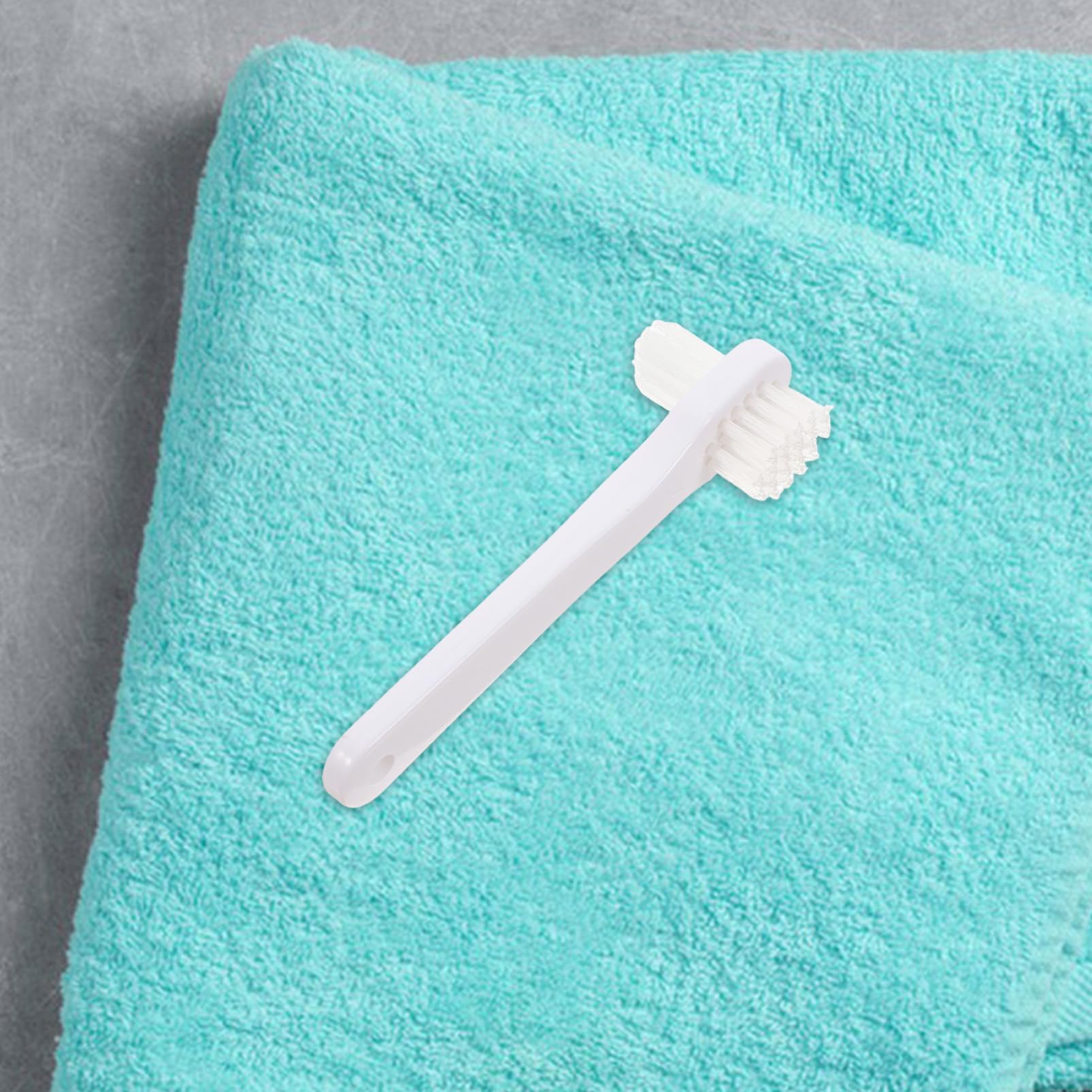 5 Set Spazzolino Dentiera Adulto Spazzolino Ergonomico Rimozione Facile Macchie E Portatile Per Denti Falsi 4 Pezzi*5