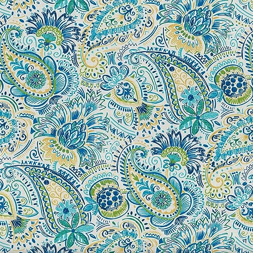 Pillow Perfect 611792 Paisley Indoor/Outdoor Chair Seat Cushion, Tufted, Weather, And Fade Resistant, 19 Inch X 19", Round Corner thumb #3