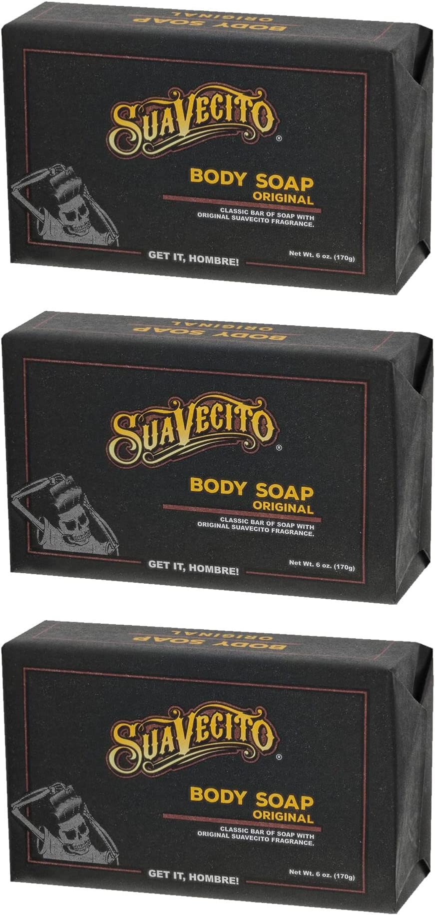 Body & Hand Soap Bars Moisturizing With Masculine Original Fragrance 6 oz 3 Pack