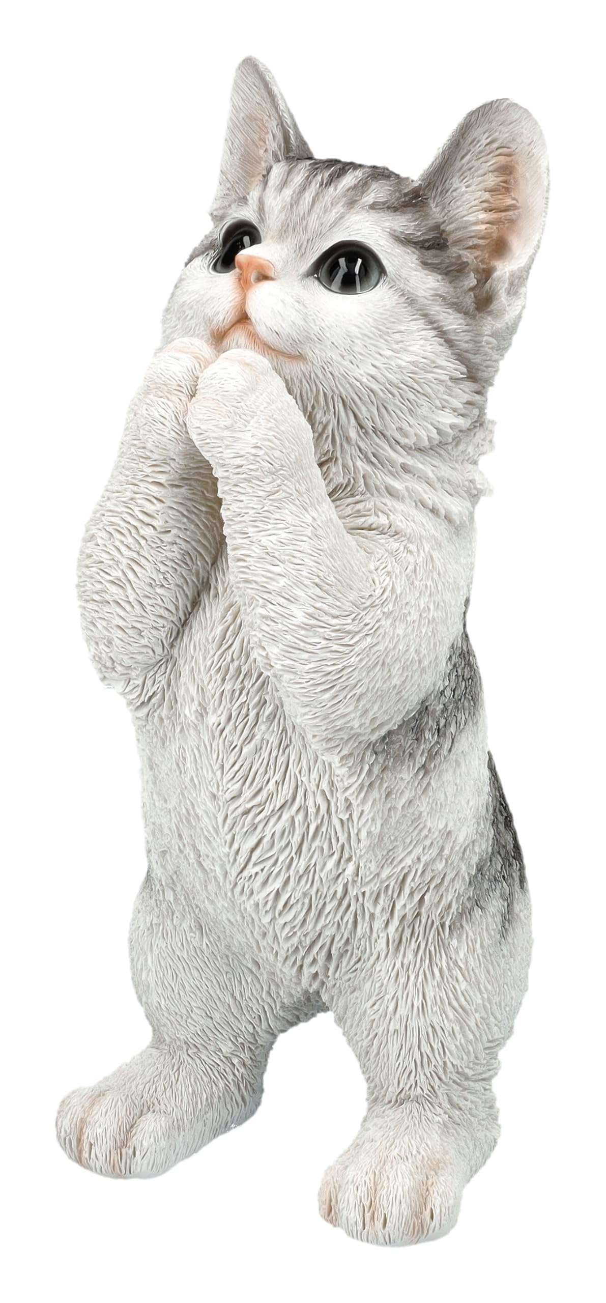 Figuren Shop GmbH Katzenfigur Kitten bettelt – Handbemalte Polyresin Dekofigur von HotAnt, 22,5 cm, wetterfest für Haus & Garten