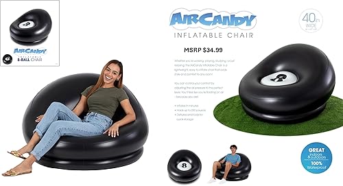 Miniatura 3 de Air Candy Silla inflable de 8 bolas es un asiento cómodo, así como una adición elegante a tu sala de juegos, dormitorio o cualquier lugar para usar