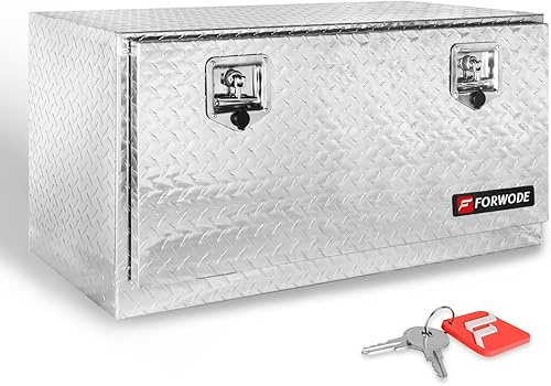 Miniatura 19 de FORWODE Caja de Herramientas para Camión de 36 Pulgadas Bajo el Chasis, Caja de Herramientas de Remolque de Aluminio de Servicio Pesado para Cama de