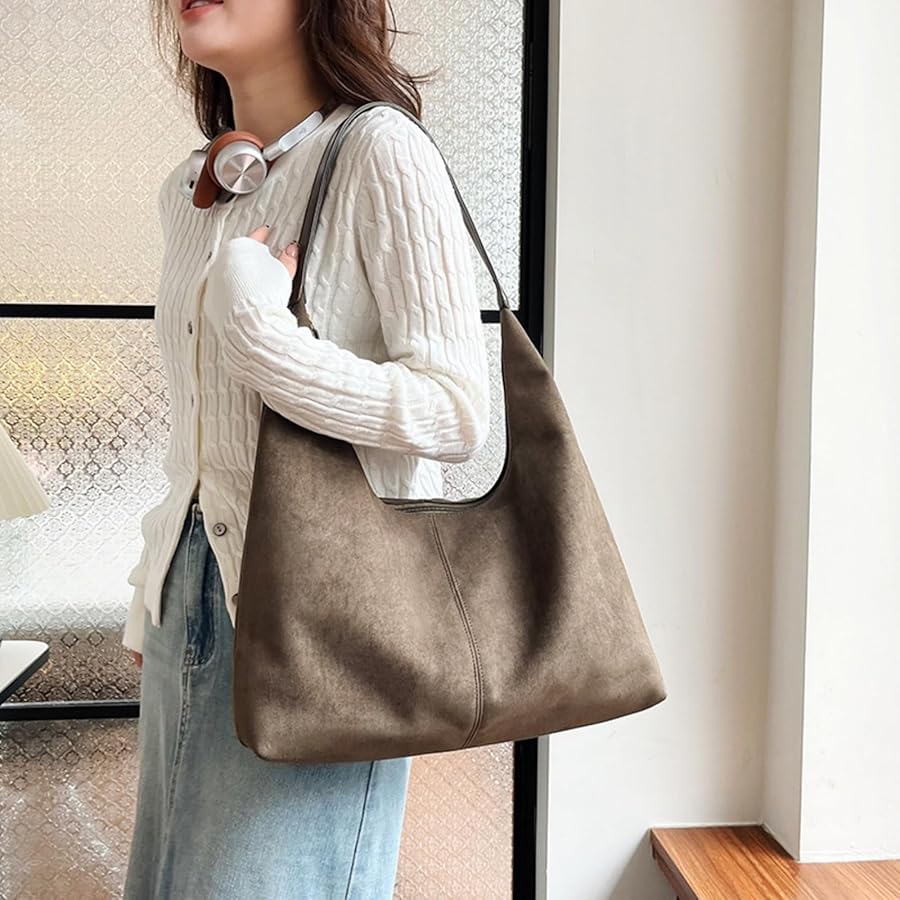 Amazon.com: Suede Tote Bag Women Fall Winter Vintage Casual