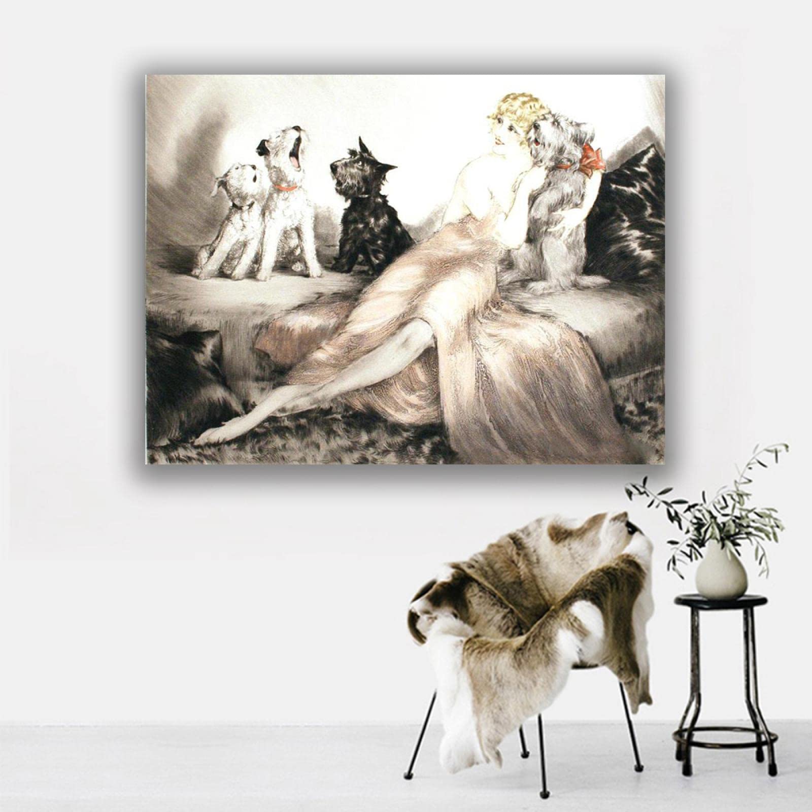 Amazon.co.jp: ルイ・イカール-有名な絵画の版画-完璧な調和-油絵の