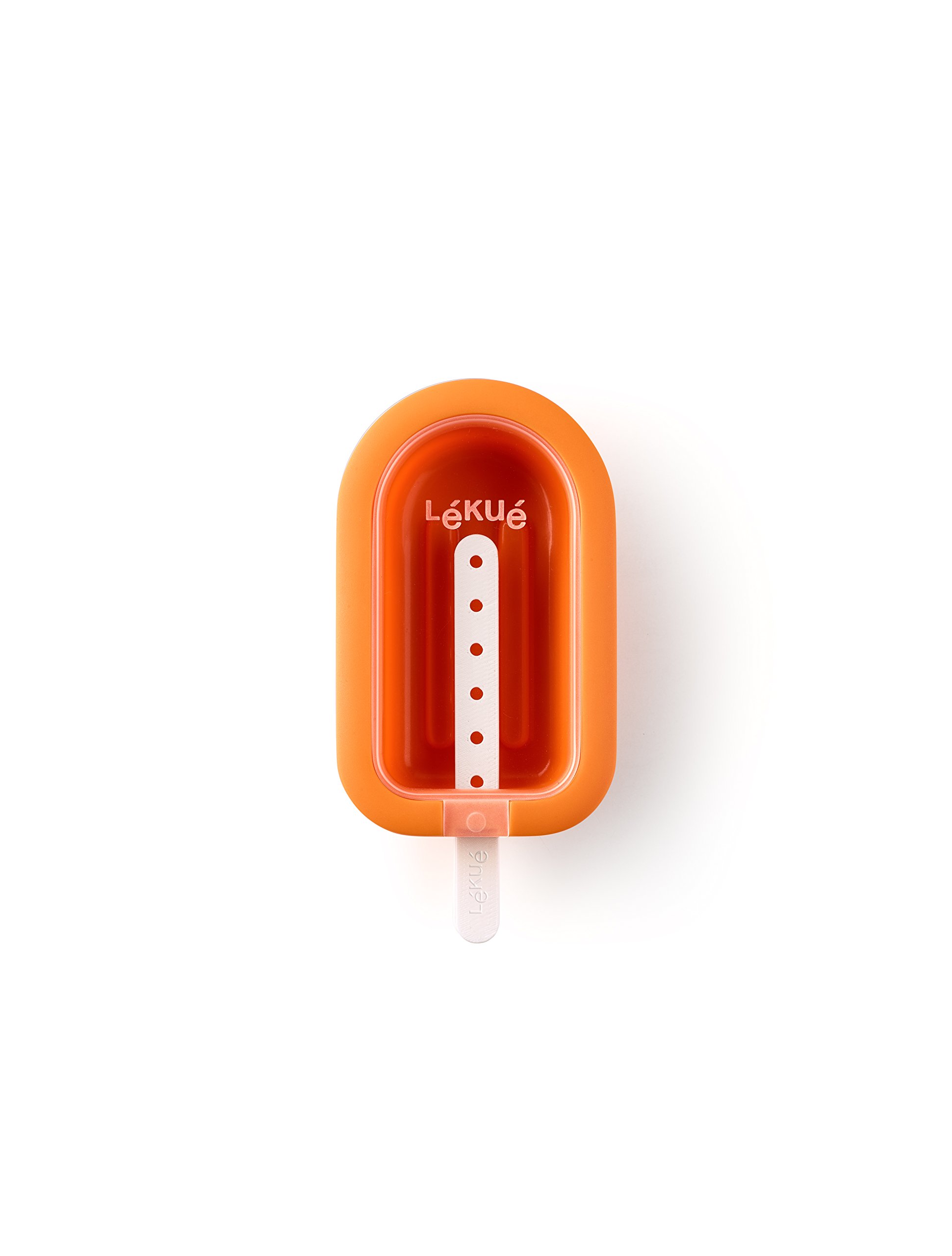 Lékué - Molde Mini Polo apilable, Silicona Platino Color Naranja