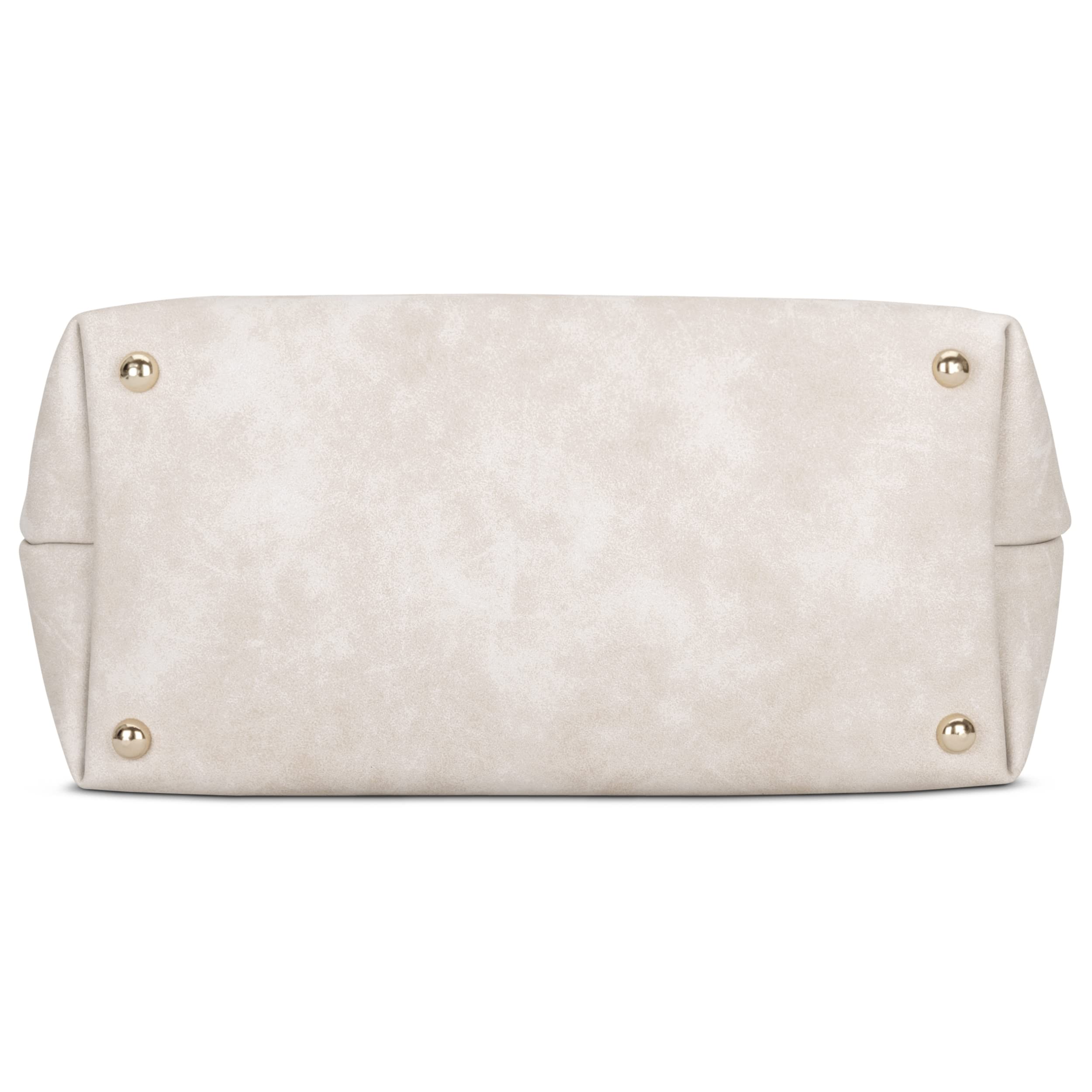 Expatrié Beuteltasche Damen Beige - Sarah Medium - Handtasche aus Veganem PU Leder - Umhängetasche für City, Business, Freizeit - Schlicht & Stylisch