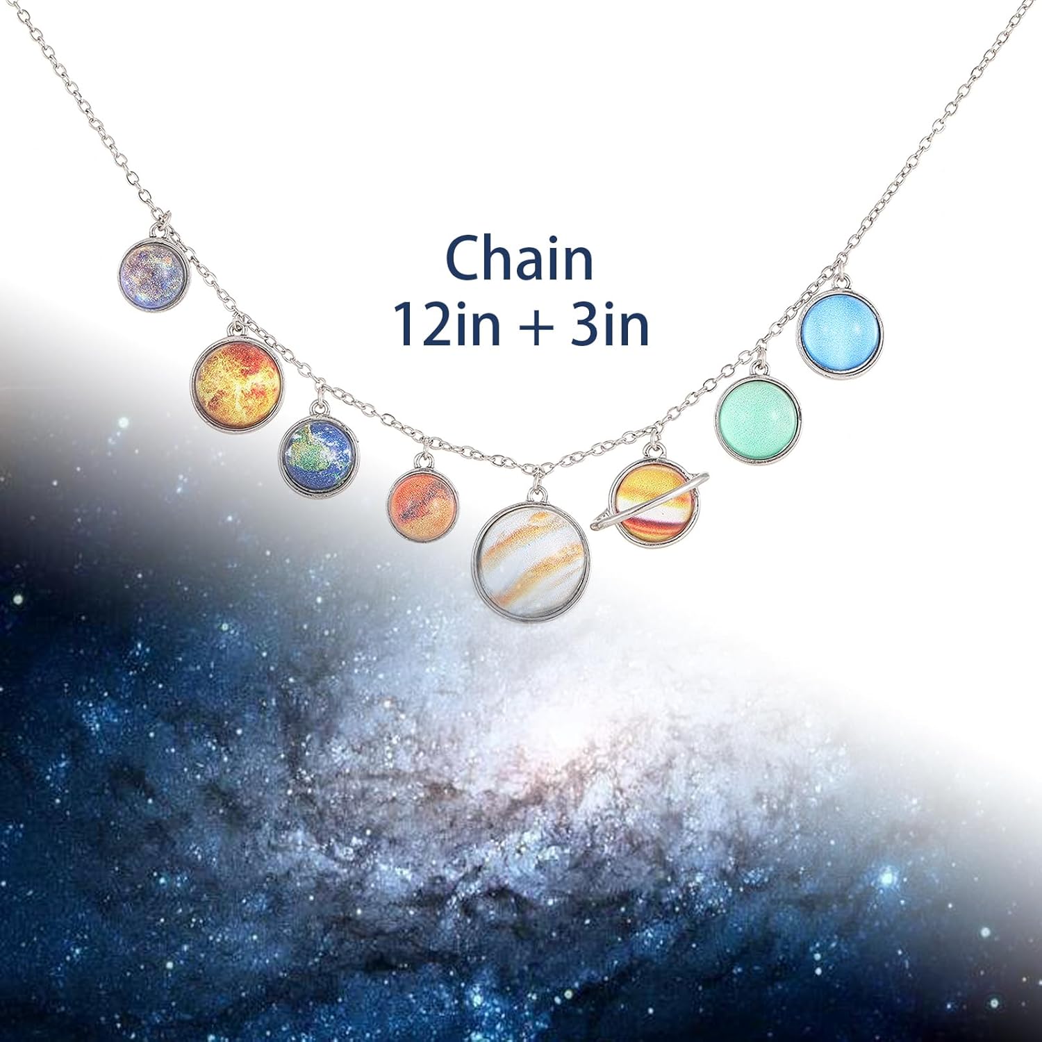 Planet Choker Necklace for Women Universe Galaxy Solar System Space Jewelry Eight Planets Guardian Star Saturn Gifts - Image 5