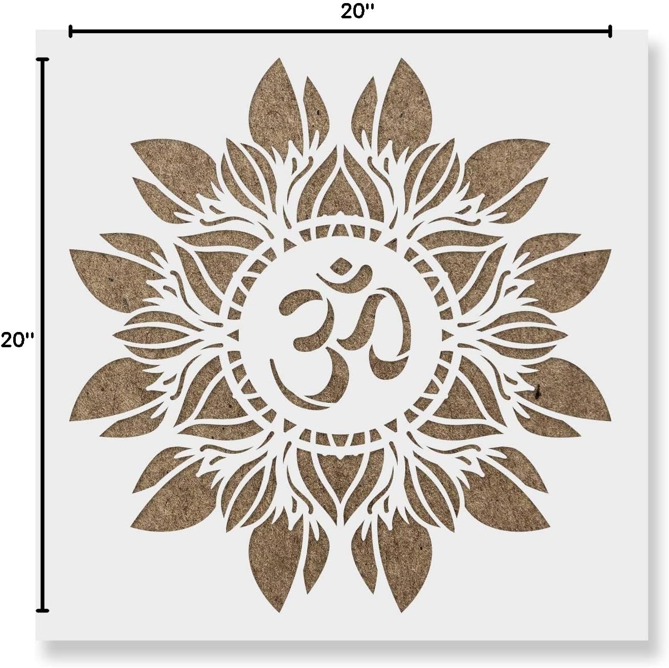 Om Flower Mandala Stencil - Design Stencil, Decor Stencil, Flower Stencil, Plastic Stencils, Mandala Stencil