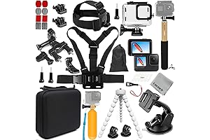 Gurmoir Go Pro Accessory Pack Hero 12 Kit, Waterproof Housing Case Kit for GoPro Cameras