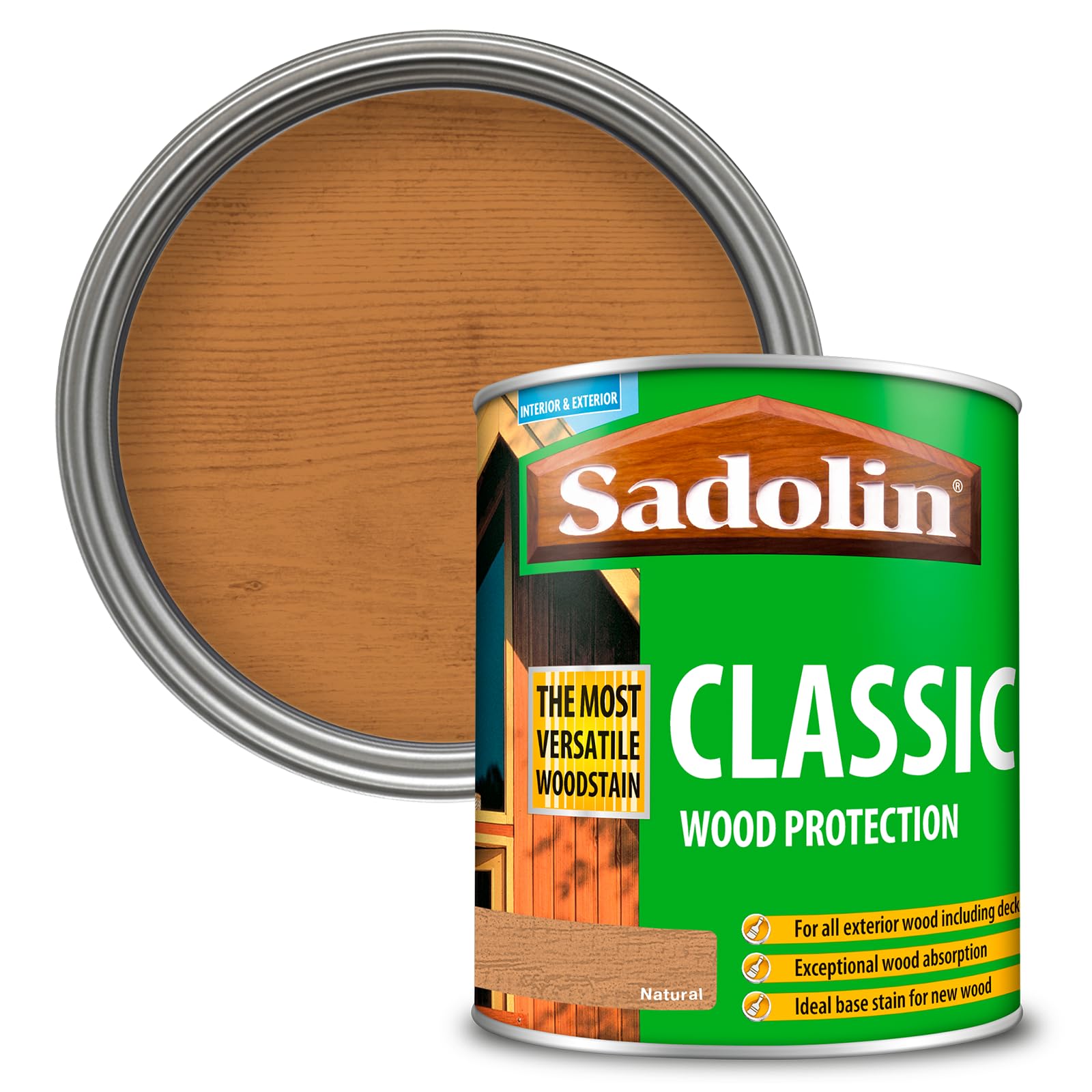 Sadolin Classic All Purpose Woodstain 750ml - Deep Penetrating Protection (Natural)