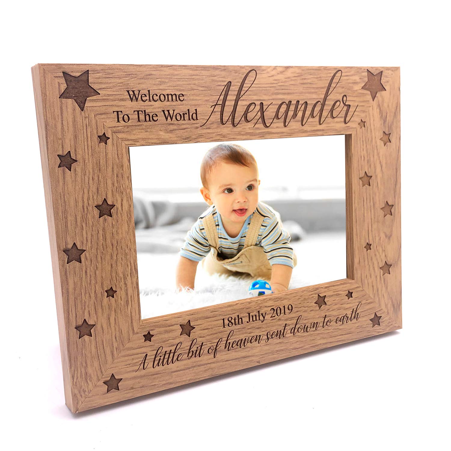 Ukgiftstoreonline No Personalisation Personalised Welcome To The World Baby Photo Frame Gift (4 X 6 Inch)