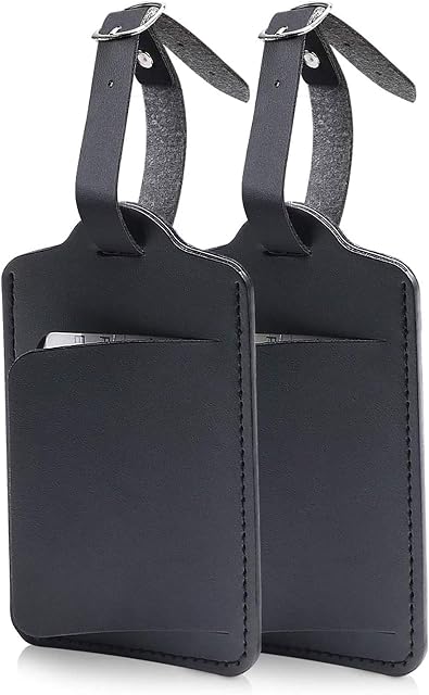 flintronic Travel Luggage Tags, 2PCS Baggage Labels, Suitcase ID Tags, Handbag Tag Labels, Luggage Suitcases Tags for Preventing Loss of Bags and Suitcases
