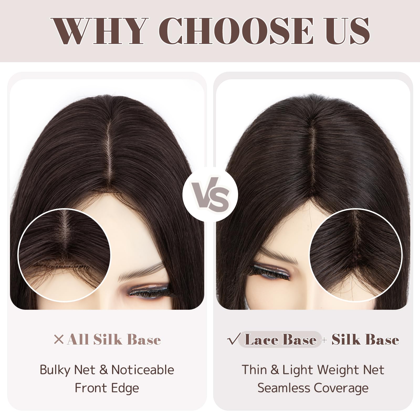 Silk Base Hair Topper for Thinning Hair, 12 Inch, Hand-Tied Human Hair Amazon.com : Briiwii Human Hair Toppers for Women 12  main image 4